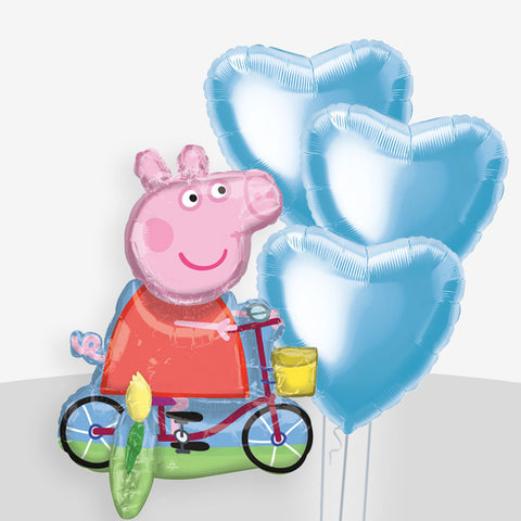 Peppa Pig & Hearts Balloons | Box Balloons | Next-Day Balloon Delivery