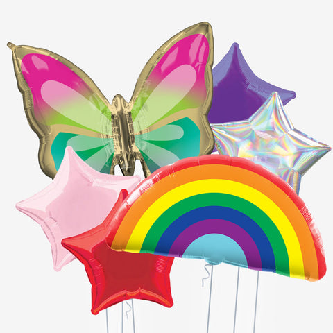 Rainbow Butterfly Balloons | Box Balloons | Next-Day Balloon Delivery
