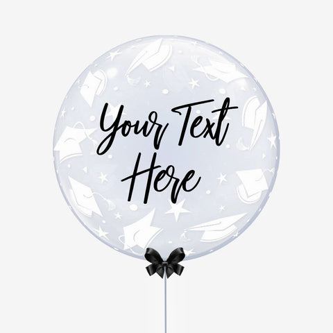 Personalised Graduation Caps Bubble Balloon | Box Balloons | Next-Day Balloon Delivery