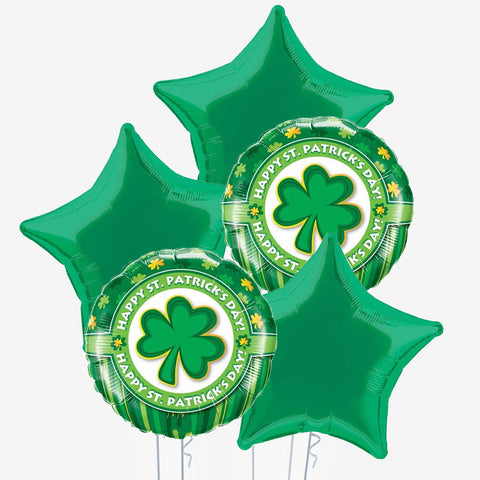 St Patrick's Day Shamrock Balloons - Box Balloons