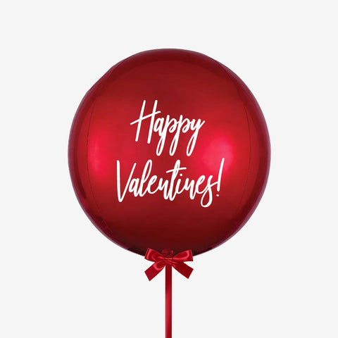 Personalised Red Orb Balloon - Box Balloons