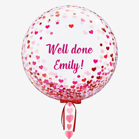 Personalised Heart Bubble Balloon | Box Balloons | Next-Day Balloon Delivery