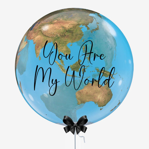 Personalised Earth Bubble Balloon - Box Balloons