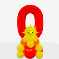 Personalised Sunshine Number Balloon Stack | Box Balloons | Next-Day Balloon Delivery