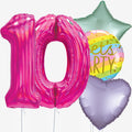 Let’s Party Pink & Number Balloons | Box Balloons | Next-Day Balloon Delivery