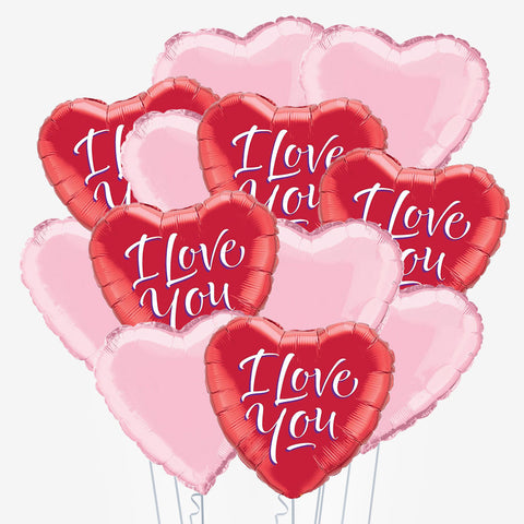 Love You Hearts Balloons - Box Balloons