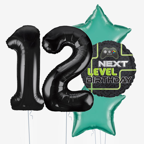 Next Level Gamer & Number Balloons - Box Balloons