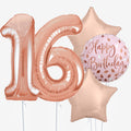 Birthday Blush & Number Balloons - Box Balloons