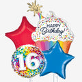 Rainbow Cupcake Age Balloons - Box Balloons