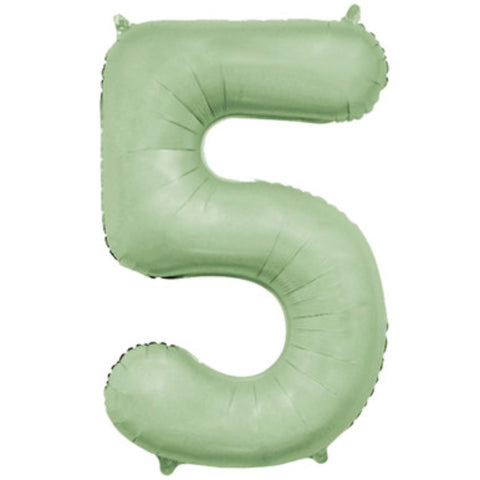Sage Green Number Balloons