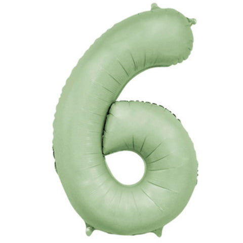Sage Green Number Balloons