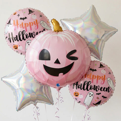 Pink Pumpkin Halloween Balloons