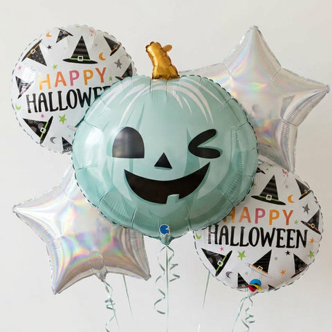 Green Pumpkin Halloween Balloons