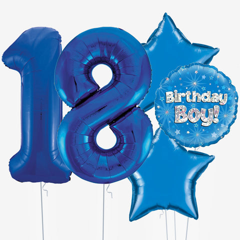 Birthday Boy & Number Balloons - Box Balloons