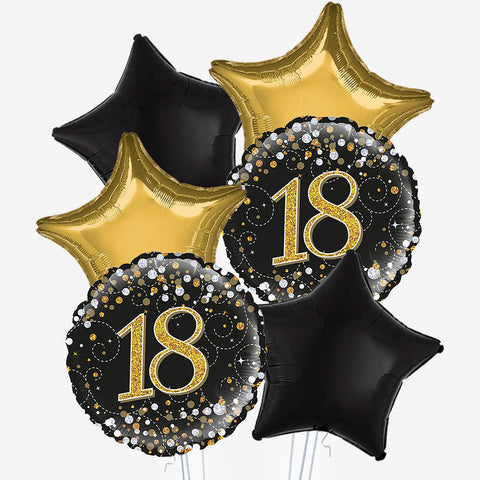 Black & Gold Age Balloons