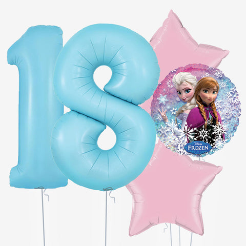 Frozen Birthday & Number Balloons - Box Balloons