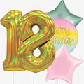Golden Happy Birthday & Number Balloons | Box Balloons | Next-Day Balloon Delivery
