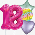 Let’s Party Pink & Number Balloons | Box Balloons | Next-Day Balloon Delivery