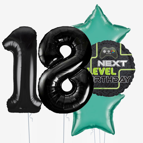 Next Level Gamer & Number Balloons - Box Balloons