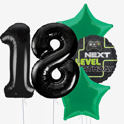 Next Level Gamer & Number Balloons | Box Balloons | Next-Day Balloon Delivery