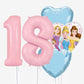Princess Heart Number Balloons