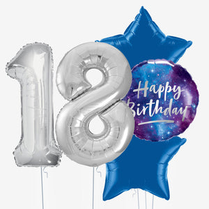 Space Birthday Number Balloons