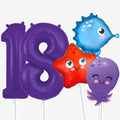 Under the Sea & Numbers Balloons - Box Balloons