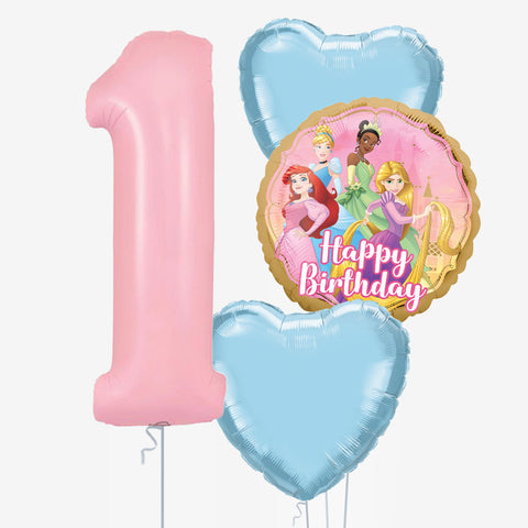 Princess Heart Number Balloons