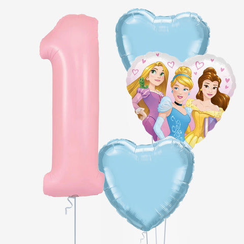 Princess Heart Number Balloons
