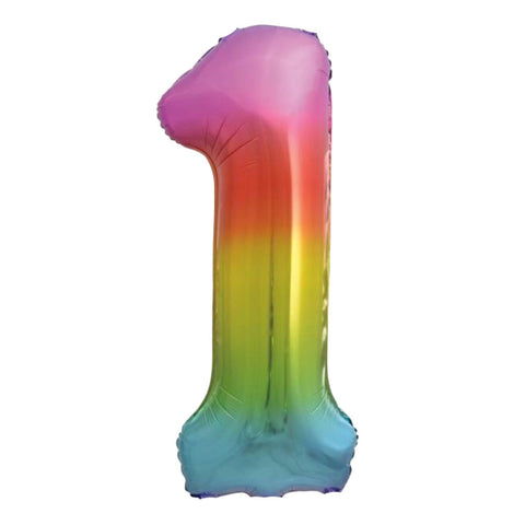 34” Rainbow Number Balloons | Box Balloons | Next-Day Balloon Delivery