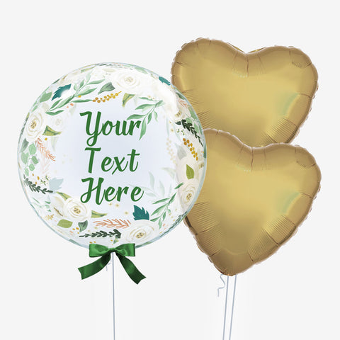 Personalised Floral Bubble Balloon