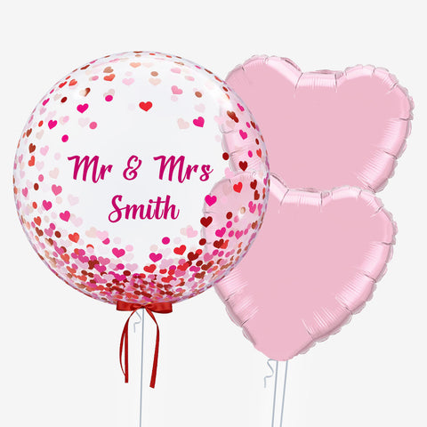 Personalised Heart Bubble Balloon - Box Balloons