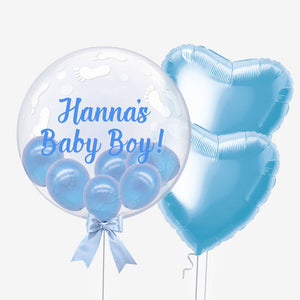 Personalised Baby Feet Bubble Balloon