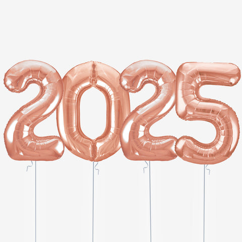 2025 New Year Number Balloons