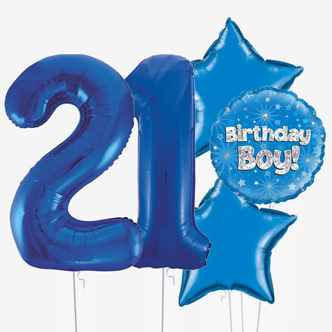 Birthday Boy & Number Balloons - Box Balloons