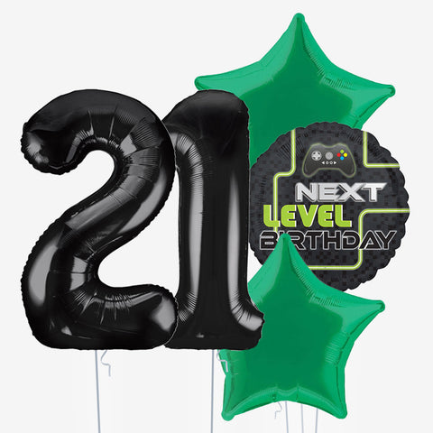 Next Level Gamer & Number Balloons | Box Balloons | Next-Day Balloon Delivery