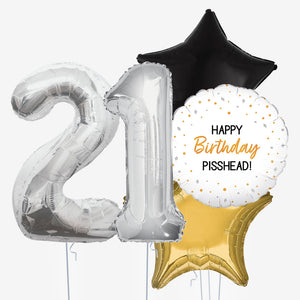 Happy Birthday P*sshead & Number Balloons