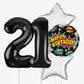 Pow Cartoon & Number Balloons - Box Balloons