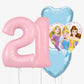 Princess Heart Number Balloons - Box Balloons