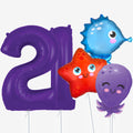 Under the Sea & Numbers Balloons - Box Balloons