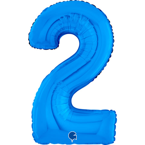 26" Blue Number Balloons