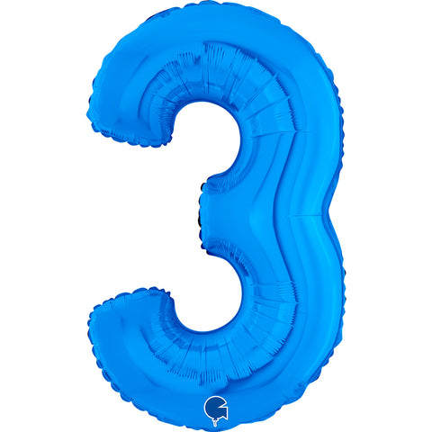 26" Blue Number Balloons