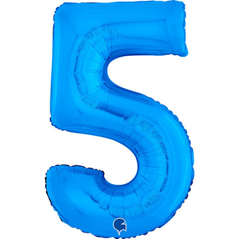 26" Blue Number Balloons