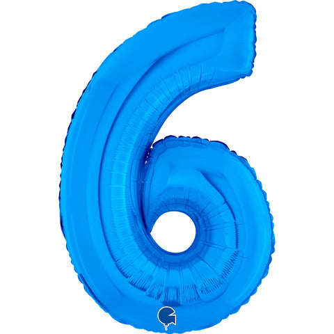 26" Blue Number Balloons