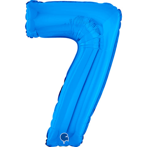 26" Blue Number Balloons