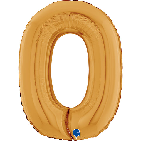 26" Gold Number Balloons