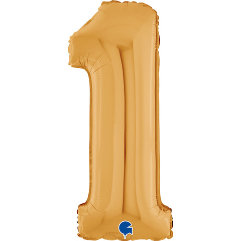 26" Gold Number Balloons