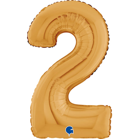 26" Gold Number Balloons
