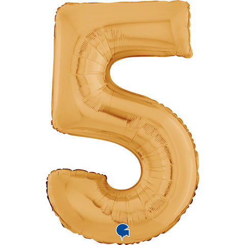 26" Gold Number Balloons