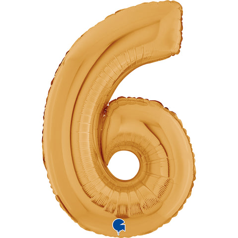 26" Gold Number Balloons